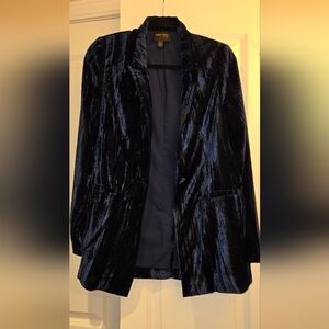 Truth by Republic Crushed Velvet Blue Blazer